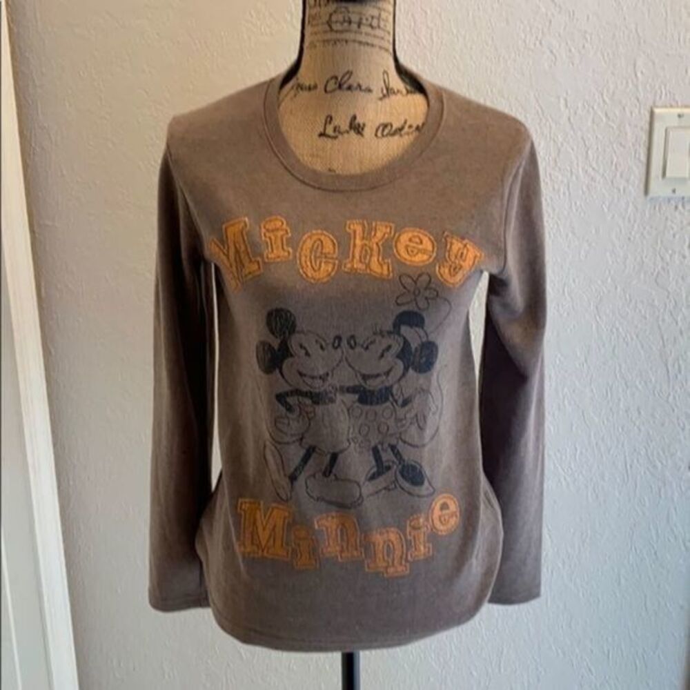 Euc Mickey And Minnie Lightweight Sweat Shirt